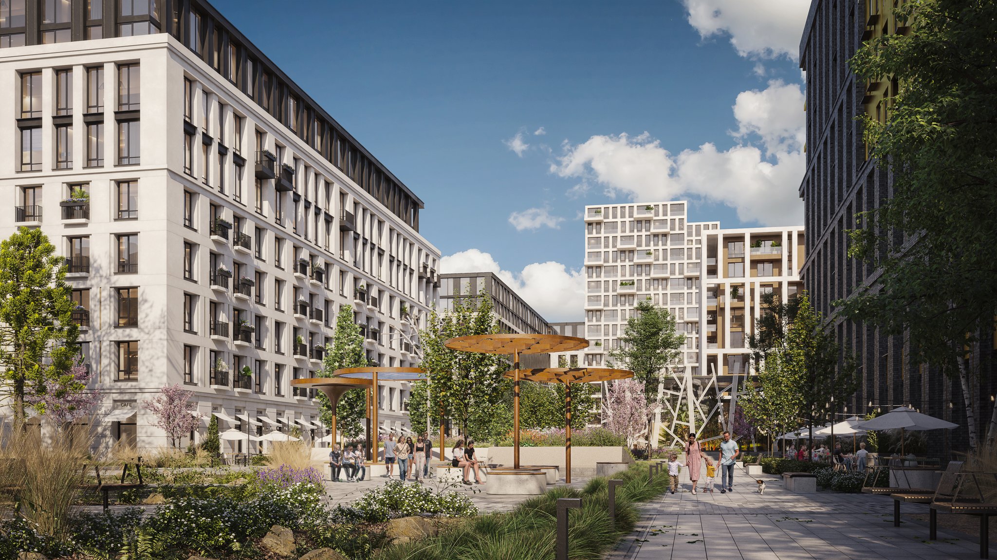 Простора променада ЖК ПАРК РОЯЛ